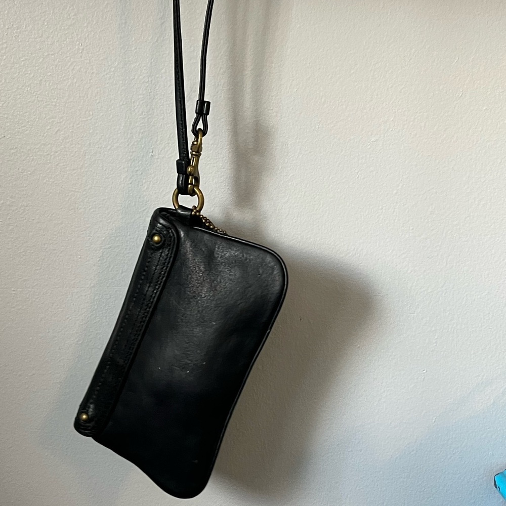 Coach Gigi 65th Ann. Black Leather Turn Lock Wristlet - Coin Wallet Clutch Pouch - Picture 5 of 16
